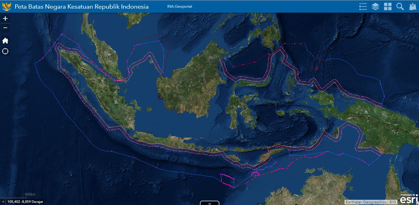 Peta Indonesia: Peta Batas Zee Indonesia